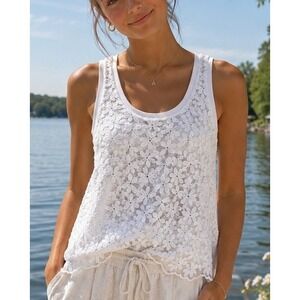 J.Crew Cottagecore Coquette Eyelet Tank Top